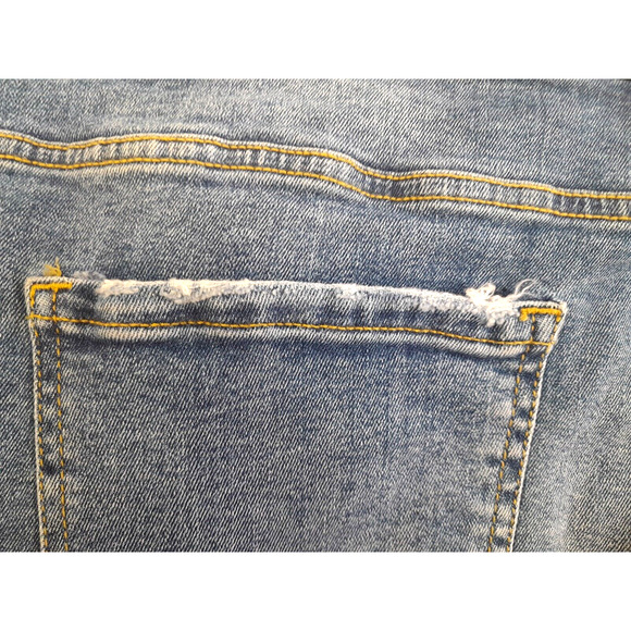 Nova Mens Distressed Ripped Jeans 42 X 32 Rose Embroidered RARE NWT 1085 - Picture 14 of 16